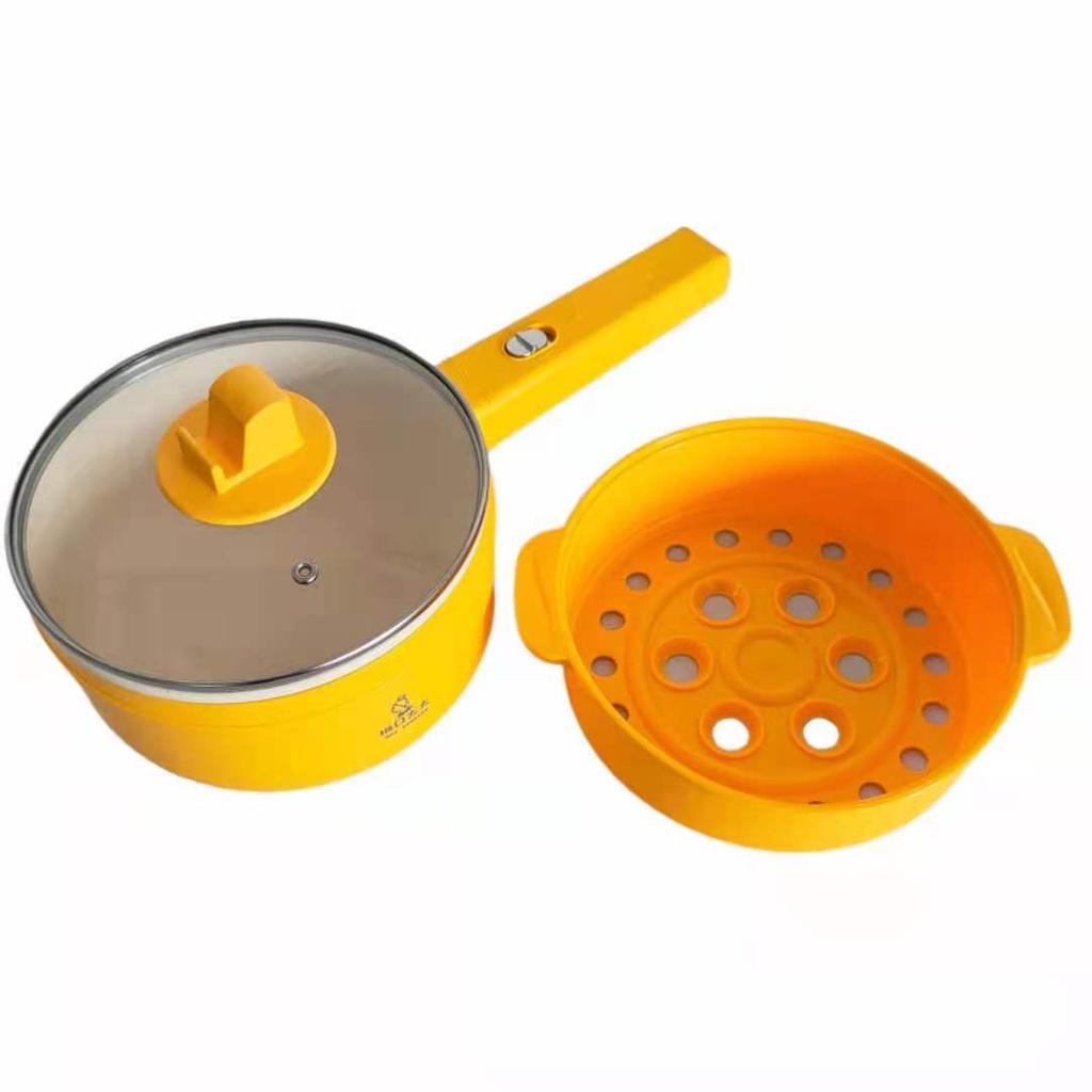 Electric Cooker Multi-functional Non-stick Students Dormitory Electric Cooking Pot电煮锅宿舍学生锅多功能家用煮面锅小型电热火锅 white-20cm