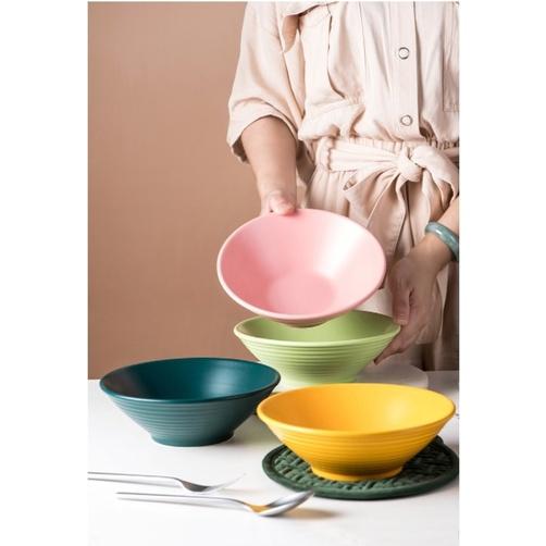 【READY STOCK】Porcelain Bowl Set European Modern Plate Rice Bowl / Soup Bowl / Noodle Bowl 外纹喇叭碗