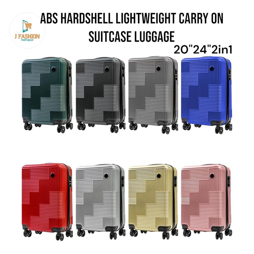 Abs Hardshell Lightweight Carry On Suitcase Luggage GY beg bagasi 2in1/20 Inch/24 Inch Ready stock