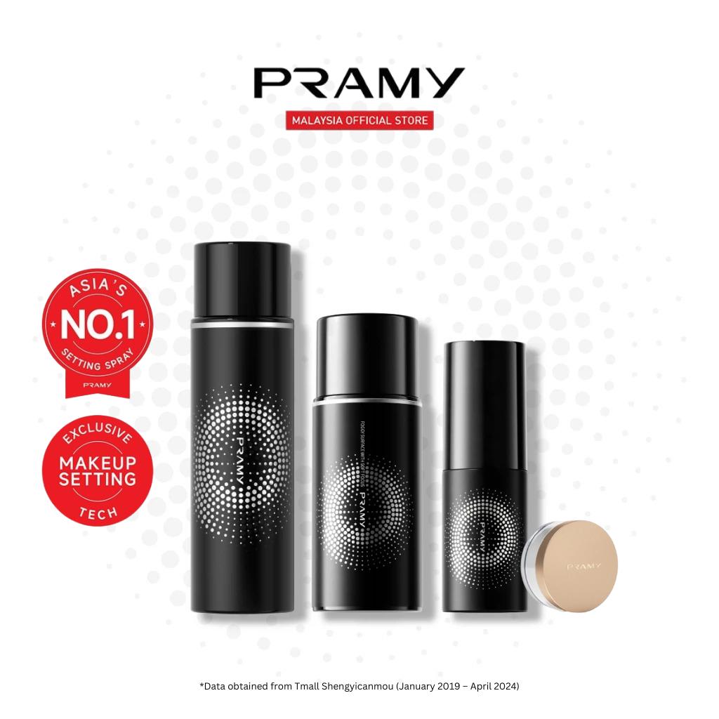 [BUNDLE] PRAMY Moisturizing Matte Finish Makeup Setting Spray + Sheer Translucent Loose Powder