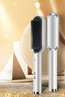 【READY STOCK】Hair Straightener Curler Comb 2 in 1 Hair Styling Tools 2 pin plug  Rambut Sikat Lurus懒人直发梳