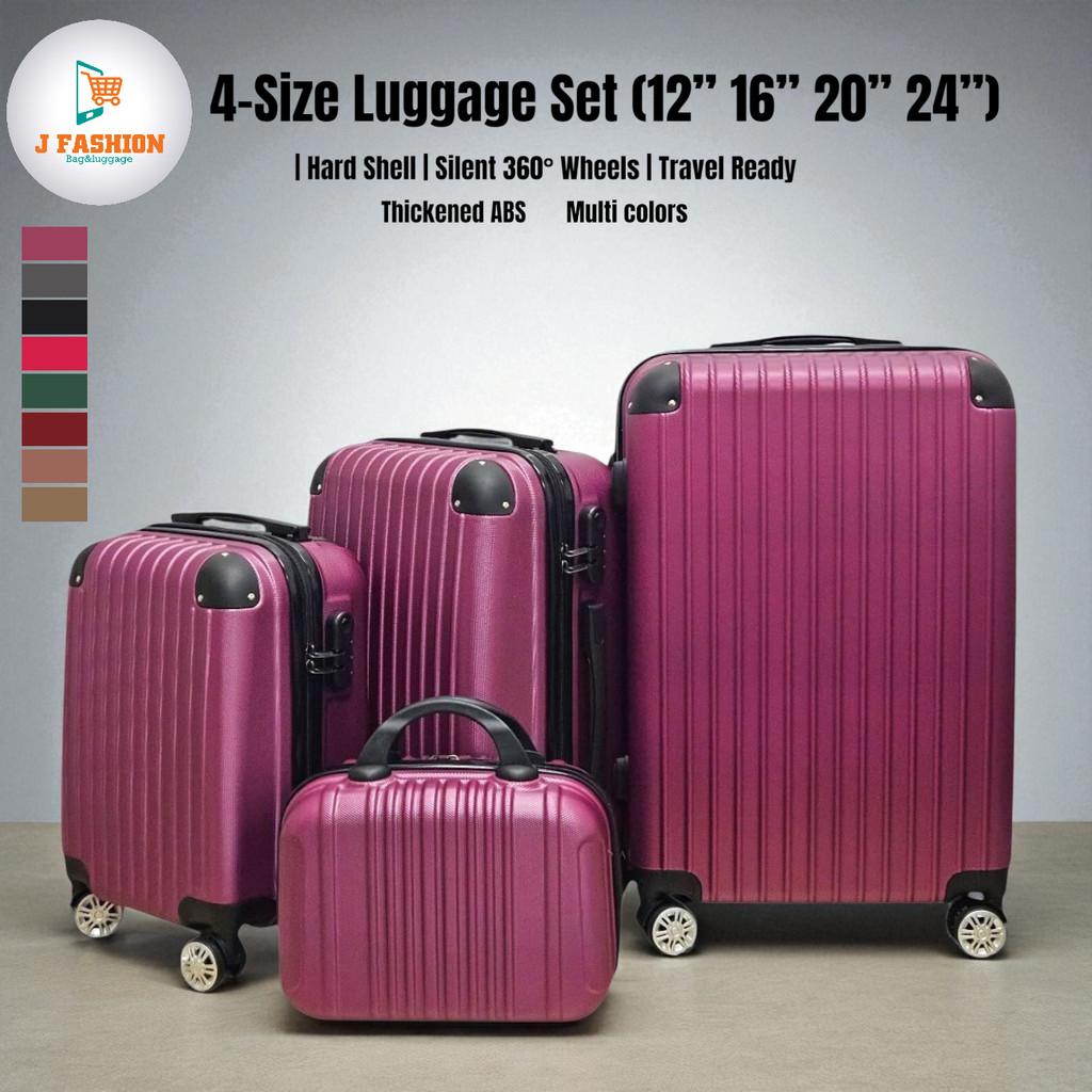 Luggage (12\"\"16\"\"20\"\"24\"\" inch): Thickened ABS, 360&deg; wheels, scratch-resistant corners, multi-color