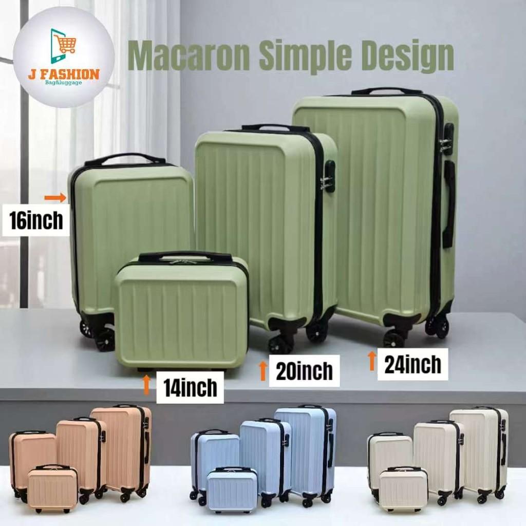 Beg bagasi Macaron Simple Design Luggage Travel Bags Suitcase 14\"16\"20\"24\"Ready Stock Bag Bagasi
