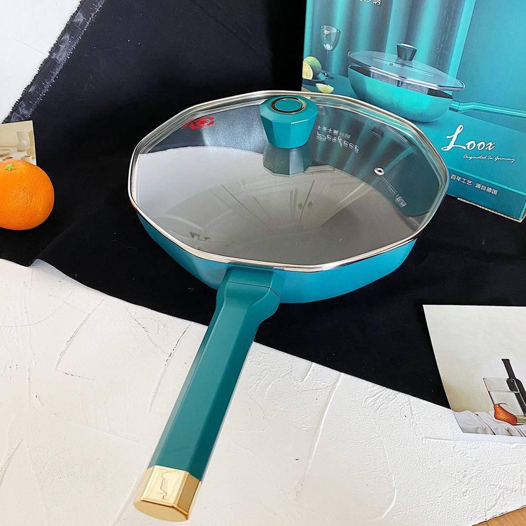 [READY STOCK] Light ten-corner pot non-stick cooker induction cooker gas stove universal ultra-light wok十角锅不粘锅家用电磁炉煤气灶通用